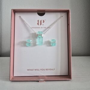 BP Silver and Aqua Necklace Set